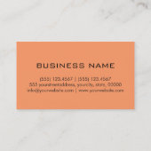 Monogramm-Atom-Mandarine-Hintergrund Visitenkarte (Rückseite)