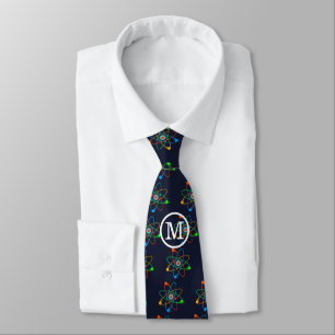 Monogramm Atomstruktur Wissenschaft Krawatte