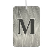 Monogramm auf Abstraktem Silberbürstenmetall Autolufterfrischer (Vorderseite)