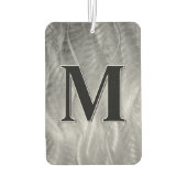 Monogramm auf Abstraktem Silberbürstenmetall Autolufterfrischer (Rückseite)