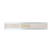 Monogramm auf Band - Creme (Flach)