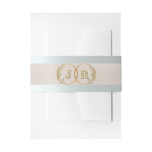 Monogramm auf Band - Creme (Vorderseite Beispiel)