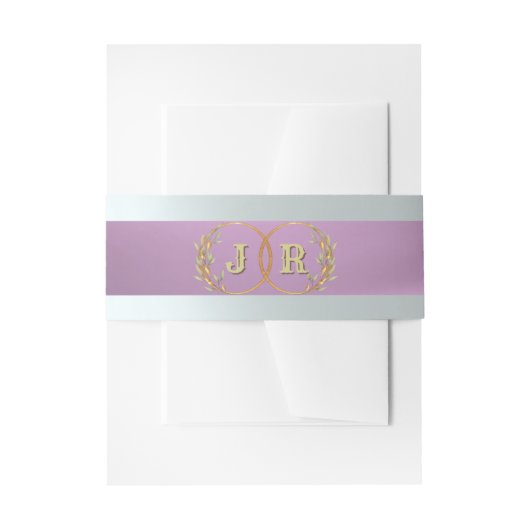 Monogramm auf Band - Lavendel (Vorderseite Beispiel)