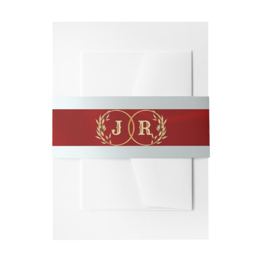 Monogramm auf Band - Rot (Vorderseite Beispiel)