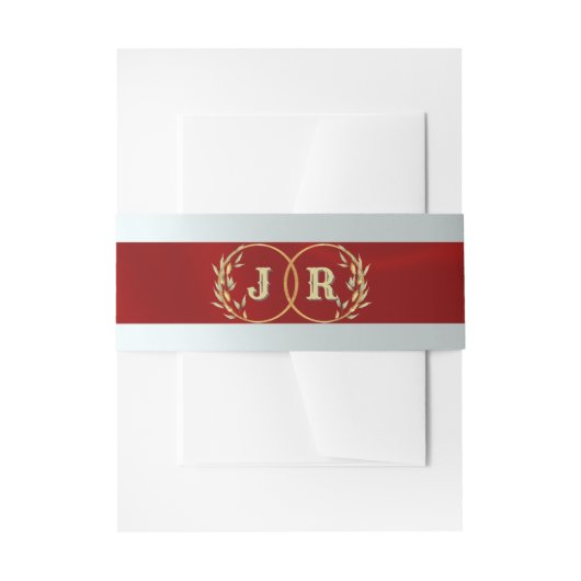 Monogramm auf Band - Rot (Vorderseite Beispiel)