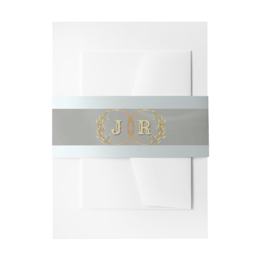 Monogramm auf Band - Salbei (Vorderseite Beispiel)