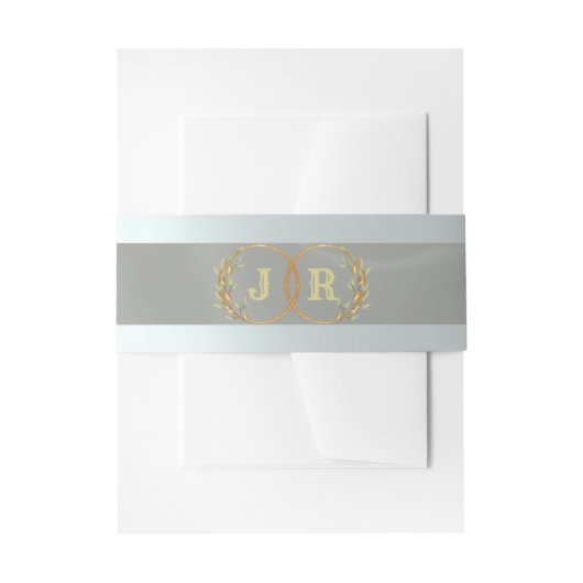 Monogramm auf Band - Salbei (Vorderseite Beispiel)