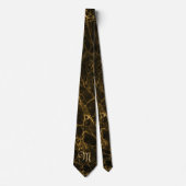 MONOGRAMM AUF BROWN MARBLE NECK TIE KRAWATTE (Vorderseite)