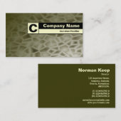 Monogramm auf der Kante - Alien Planet Visitenkarte (Vorne/Hinten)