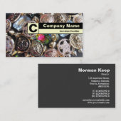 Monogramm auf der Kante - Flea Market Blende Visitenkarte (Vorne/Hinten)