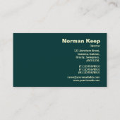 Monogramm auf der Kante - Green-Star-Rad Visitenkarte (Rückseite)