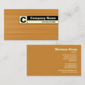 Monogramm auf der Kante - Pinselocker Visitenkarte (Vorne/Hinten)