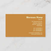 Monogramm auf der Kante - Pinselocker Visitenkarte (Rückseite)