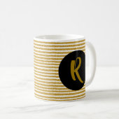 Monogramm auf der Tasse des Goldenen Glitzer (VorderseiteRechts)