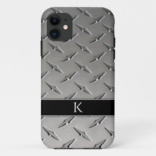 Monogramm auf Diamant-Metallhintergrund iPhone 5 Case-Mate iPhone Hülle (Rückseite)