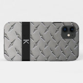 Monogramm auf Diamant-Metallhintergrund iPhone 5 Case-Mate iPhone Hülle (Rückseite (Horizontal))