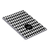 Monogramm auf Dreieck-Muster Notizblock (Rechte Seite)