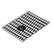 Monogramm auf Dreieck-Muster Notizblock (Linke Seite)