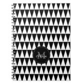 Monogramm auf Dreieck-Muster Notizblock (Vorderseite)