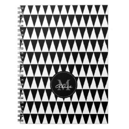 Monogramm auf Dreieck-Muster Notizblock