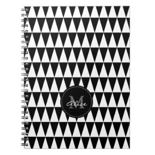 Monogramm auf Dreieck-Muster Notizblock