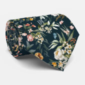 Monogramm auf farbiges Muster Krawatte (Gerollt)