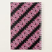 Monogramm auf Fraktal, rosa und schwarz Planer (Rückseite)