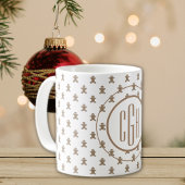 Monogramm auf Gingerbread Man Pattern 11oz Kaffeetasse