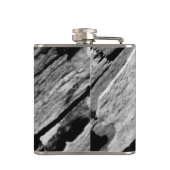 Monogramm auf Holz, schwarz und weiß Flachmann (Rückseite)