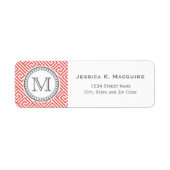 Monogramm auf Korallengriechisches Schlüsselmuster (Vorne)