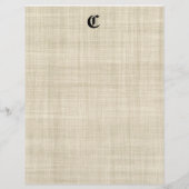 Monogramm auf Leinenschau Papier Hintergrund Flyer (Vorne)