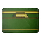 Monogramm auf Luxuskunst-Dekoeffekt und -GRÜN Badematte (Vorderseite)