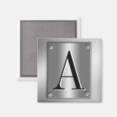 Monogramm auf Metallschau mit Schrauben hinzufügen Magnet (Vorderseite/Rückseite)