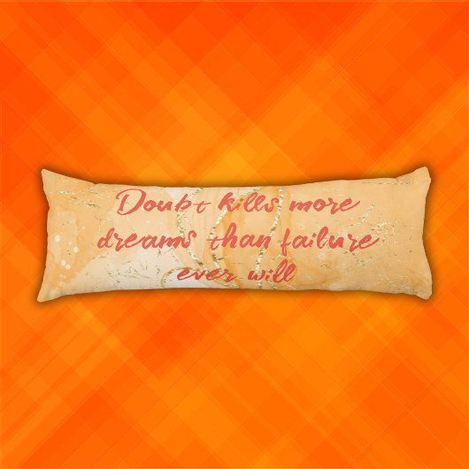 Monogramm auf Orange & Gold Doubt tötet mehr Träum Seitenschläferkissen