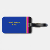 Monogramm auf Pink Europe Map - Gepäckmarke Gepäckanhänger (Rückseite horizontal)
