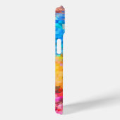 Monogramm auf regenbogenfarbenem abstraktem Hinter Case-Mate iPhone Hülle (Rückseite / Rechts)