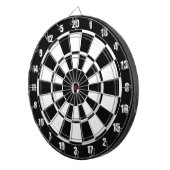 Monogramm auf Schwarz & Weiß Dartscheibe (Vorderseite rechts)