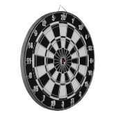 Monogramm auf Schwarz & Weiß Dartscheibe (Vorderseite Links)