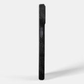 Monogramm auf schwarzem Leder Case-Mate iPhone Hülle (Rückseite / Rechts)