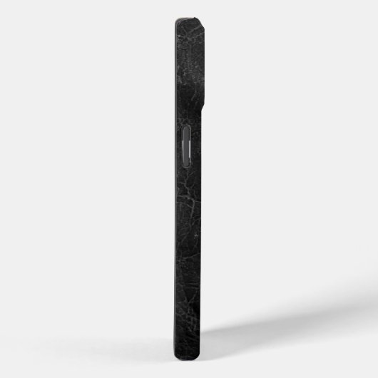 Monogramm auf schwarzem Leder Case-Mate iPhone Hülle (Rückseite / Rechts)