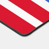 Monogramm auf Streifen Blau, Rot und Weiß Schreibtischunterlage (Ecke)