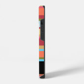 Monogramm auf Streifen iPhone Hülle (Linke Seite)