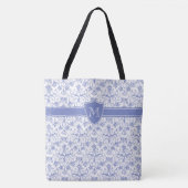 Monogramm auf stylisches Periwinkle Blue Ogee Must Tasche (Vorderseite)