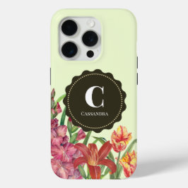 Monogramm Aufblähung der warmen Farbe der Blüte Case-Mate iPhone Hülle