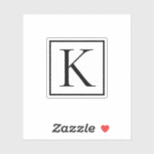 Monogramm Aufkleber (Blatt)