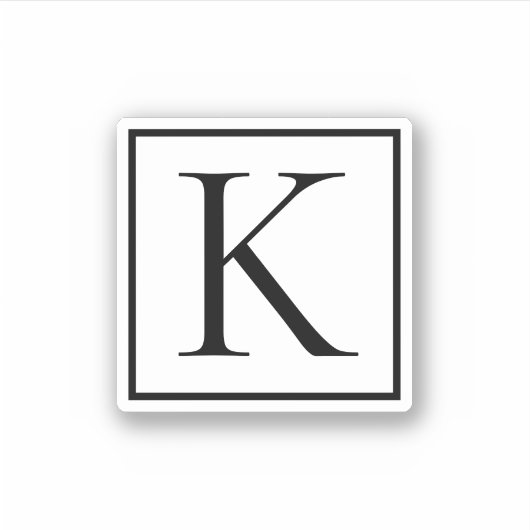 Monogramm Aufkleber (Vorderseite)