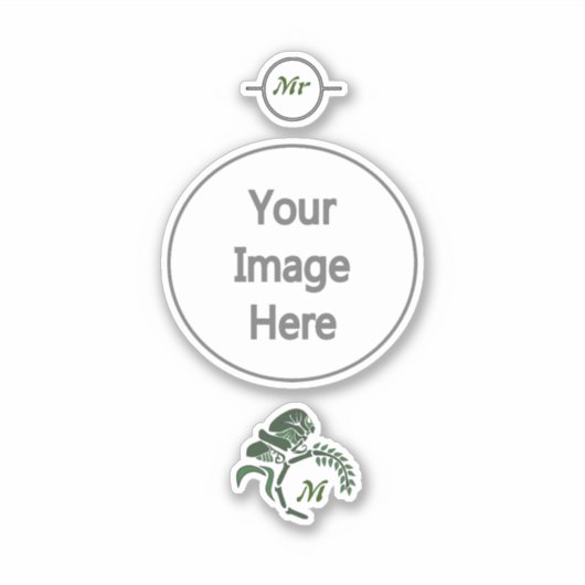 Monogramm Aufkleber (Vorderseite)