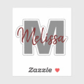 Monogramm-Aufkleber Aufkleber (Blatt)