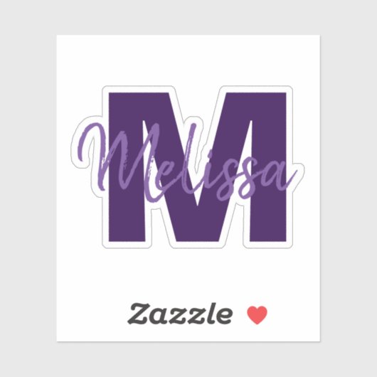 Monogramm-Aufkleber Aufkleber (Blatt)