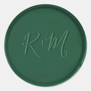 Monogramm Aufkleber für das Siegel Grüner Wachs